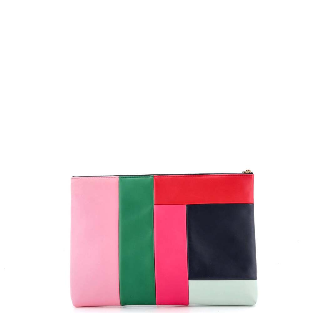 Chanel O Case Clutch Colorblock Leather #250885C14B - Picture 4 of 7